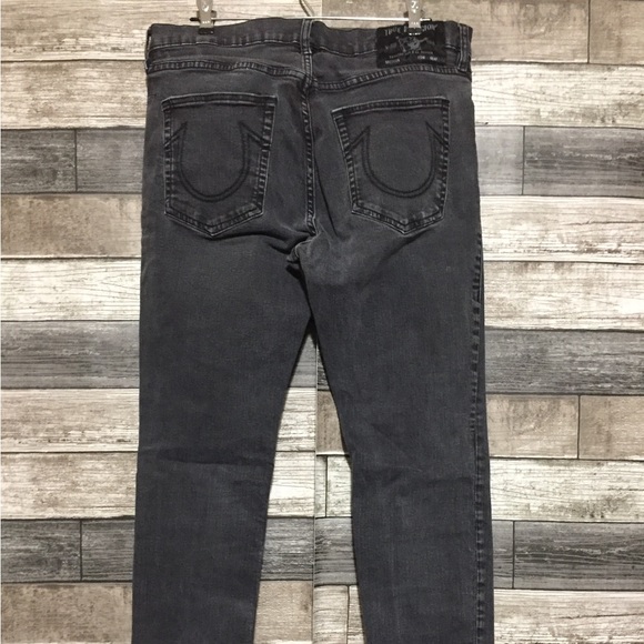 True Religion Skinny Jeans Men’s 34x31 Gray Denim Stretch Casual (Read Desc) - Picture 7 of 12